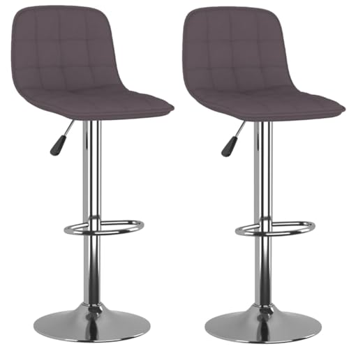 Generico Kangqiling Barhocker 2 Stück Taupe aus Stoff, Taupe, 333954 von Generisch