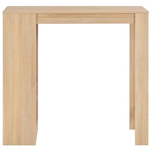 Generico Kangqiling Bartisch mit Ablage Eiche 110 x 50 x 103 cm, Braun, 280213 von Generisch