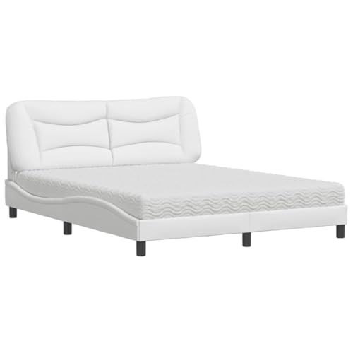 Generico Kangqiling Bett mit Matratze 160 x 200 cm aus Kunstleder, 3208732 von Generisch