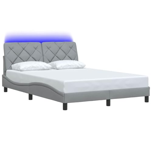 Generico Kangqiling Bettgestell mit LED ohne Matratze hellgrau 120 x 200 cm, grau, 3310657 Generico Kangqiling Bettgestell mit LED ohne Matratze hellgrau 120 x 200 cm, grau, 3310657 von Generisch