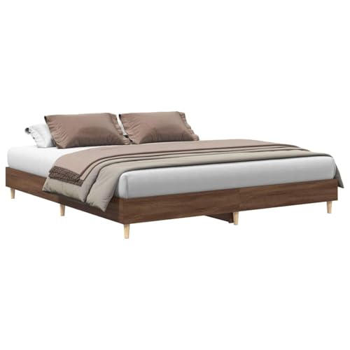 Generico Kangqiling Bettgestell ohne Matratze Eiche Braun 180 x 200 cm Spanplatte, Braun, 3329027 von Generisch