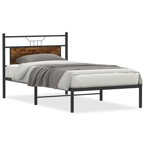 Generico Kangqiling Bettgestell ohne Matratze Eiche Rauchgrau 100 x 200 cm aus Spanplatte, Braun, 4106738 Generico Kangqiling Bettgestell ohne Matratze Eiche Rauchgrau 100 x 200 cm aus Spanplatte, Braun, 4106738 von Generisch