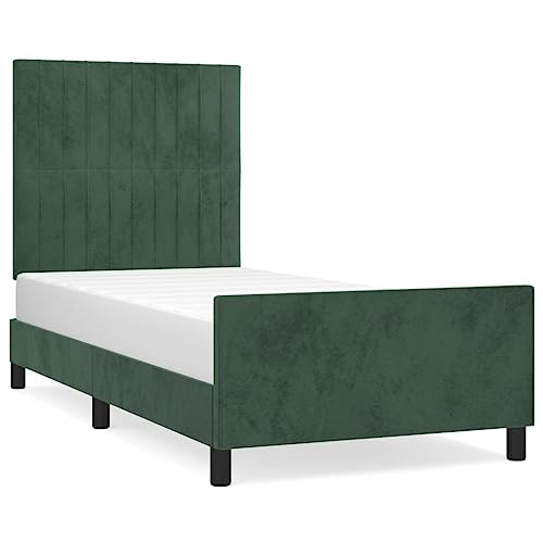 Generico Kangqiling Bettgestell ohne Matratze dunkelgrün 100 x 200 cm aus Samt, grün, 3125864 Generico Kangqiling Bettgestell ohne Matratze dunkelgrün 100 x 200 cm aus Samt, grün, 3125864 von Generisch