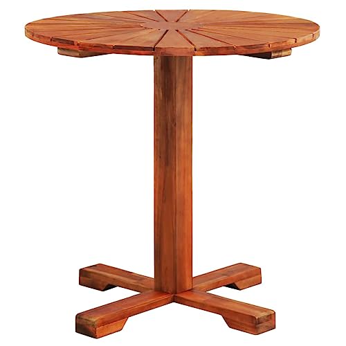 Generico Kangqiling Bistrotisch 70 x 70 cm aus massivem Akazienholz, braun, 44037 von Generisch