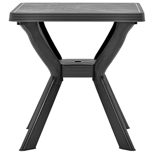 Generico Kangqiling Bistrotisch Anthrazit 70 x 70 x 72 cm aus Kunststoff, Anthrazit, 48801 von Generisch