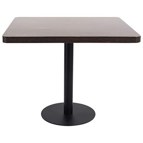 Generico Kangqiling Bistrotisch Dunkelbraun 80x80 cm MDF braun 286434 von Generisch