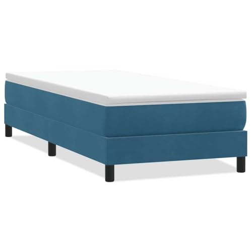 Generico Kangqiling Boxspringbett ohne Matratze dunkelblau 80x220 cm Samt, blau, 3315853 von Generisch