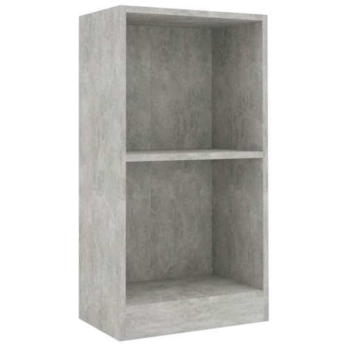 Generico Kangqiling Bücherregal, Grau, Beton, 40 x 24 x 75 cm, aus mehrschichtigem Holz, Grau, 800823 Generico Kangqiling Bücherregal, Grau, Beton, 40 x 24 x 75 cm, aus mehrschichtigem Holz, Grau, 800823 von Generisch