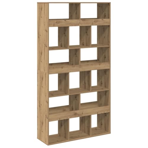 Generico Kangqiling Bücherregal Eiche Handwerk 100 x 33 x 187,5 cm aus mehrschichtigem Holz, Braun, 3309383 von Generisch