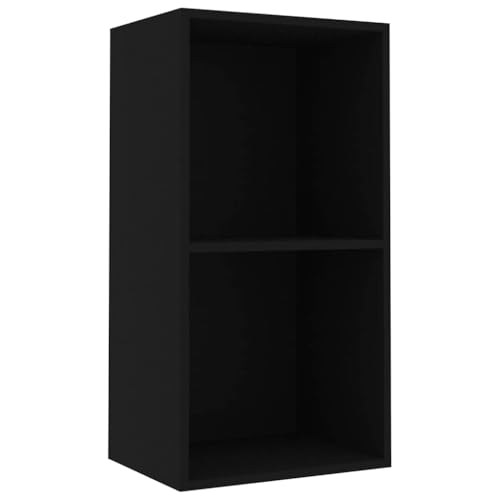 Generico Kangqiling Bücherregal Schwarz 40 x 30 x 76,5 cm aus mehrschichtigem Holz, Schwarz, 800928 von Generisch