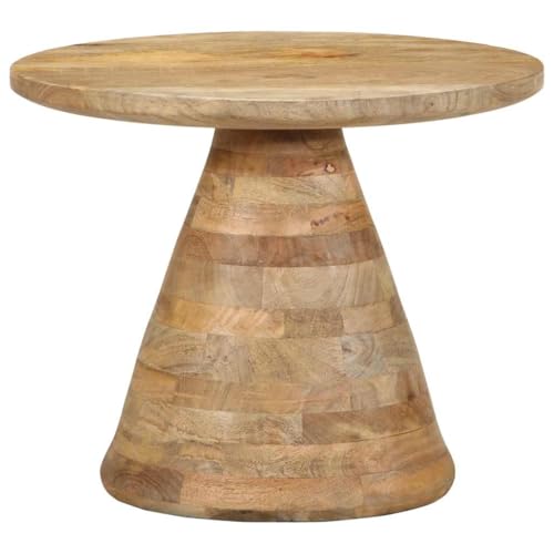 Generico Kangqiling Couchtisch Ø50 x 40 cm aus massivem Mangoholz, Braun, 4017536 von Generisch