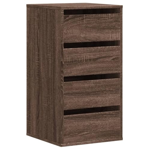 Generico Kangqiling Eckkommode Eiche Braun 40 x 41 x 76 cm Holz mehrschichtig, Braun, 852867 von Generisch