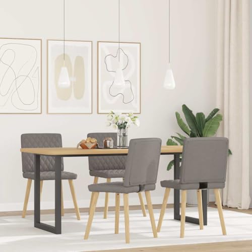 Generico Kangqiling Esszimmerstühle 4 Stück Taupe aus Stoff, Taupe, 3315227 von Generisch