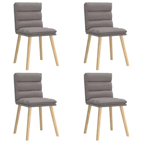 Generico Kangqiling Esszimmerstühle 4 Stück Taupe aus Stoff, Taupe, 3315399 von Generisch