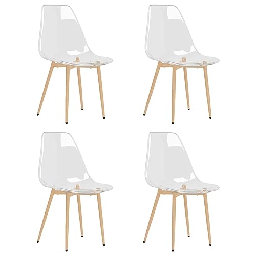 Generico Kangqiling Esszimmerstühle 4 Stück transparent aus PET, transparent, 338063 von Generisch