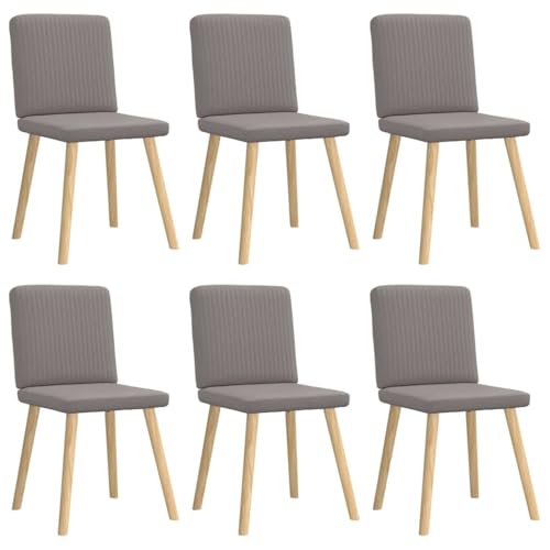 Generico Kangqiling Esszimmerstühle 6 Stück Taupe aus Stoff, Taupe, 3315573 von Generisch