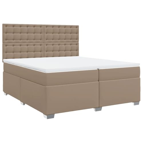 Generico Kangqiling Federbett mit Cappuccino-Matratze 200 x 200 cm Kunstleder, Braun, 3290739 von Generisch