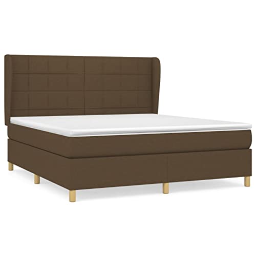 Generico Kangqiling Federbett mit Matratze Dunkelbraun 160 x 200 cm Stoff, Braun, 3128536 von Generisch