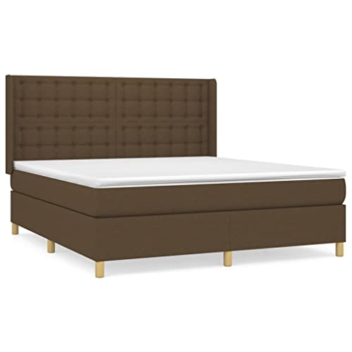 Generico Kangqiling Federbett mit Matratze Dunkelbraun 160 x 200 cm Stoff, Braun, 3132324 von Generisch