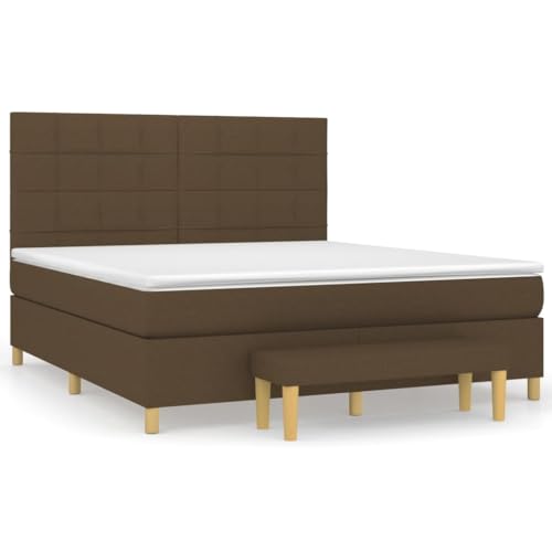 Generico Kangqiling Federbett mit Matratze Dunkelbraun 160 x 200 cm Stoff, Braun, 3137168 von Generisch