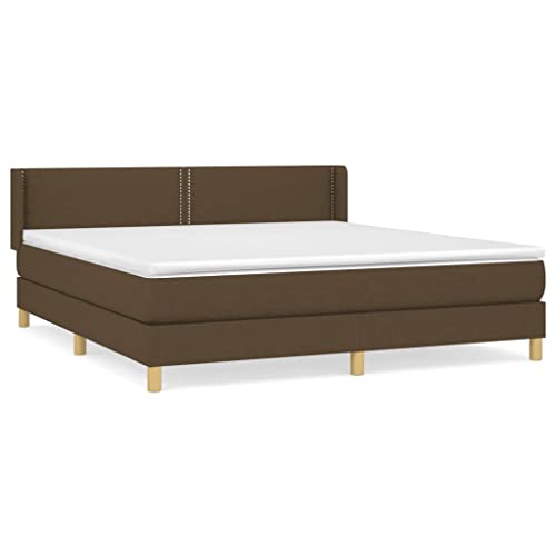 Generico Kangqiling Federbett mit Matratze Dunkelbraun 180 x 200 cm Stoff, Braun, 3130212 von Generisch