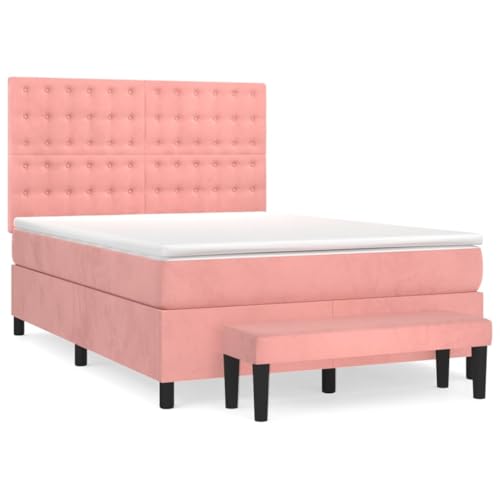 Generico Kangqiling Federbett mit Matratze Rosa 140 x 200 cm aus Samt, Rosa, 3138090 Generico Kangqiling Federbett mit Matratze Rosa 140 x 200 cm aus Samt, Rosa, 3138090 von Generisch