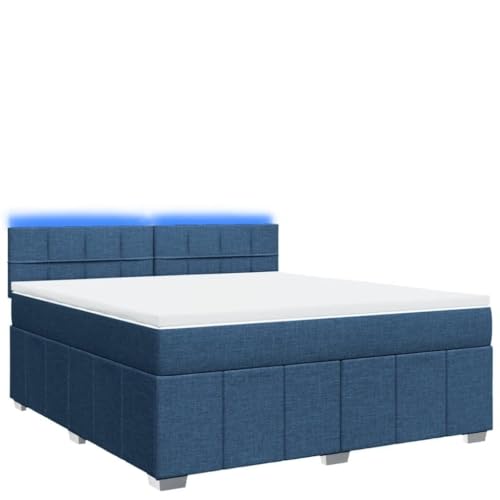 Generico Kangqiling Federbett mit blauer Matratze 180 x 200 cm aus Stoff, blau, 3289453 von Generisch