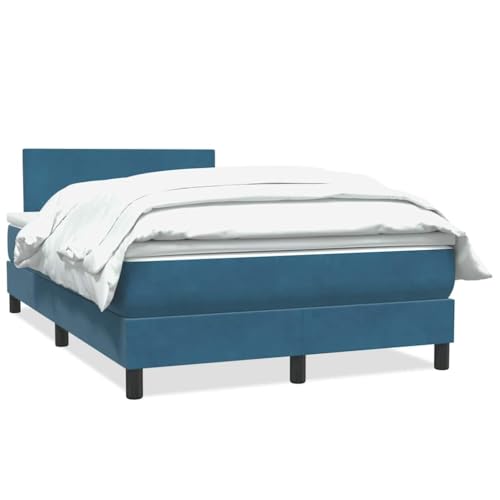 Generico Kangqiling Federbett mit dunkelblauer Matratze 120 x 210 cm aus Samt, Blau, 3316015 von Generisch
