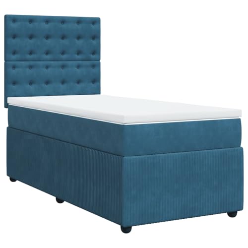 Generico Kangqiling Federbett mit dunkelblauer Matratze 80 x 200 cm aus Samt, Blau, 3292206 Generico Kangqiling Federbett mit dunkelblauer Matratze 80 x 200 cm aus Samt, Blau, 3292206 von Generisch