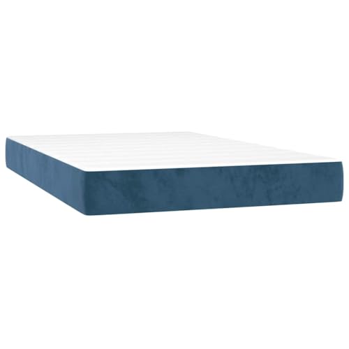 Generico Kangqiling Federkernmatratze dunkelblau 120 x 210 x 20 cm aus Samt, Blau, 4016580 von Generisch