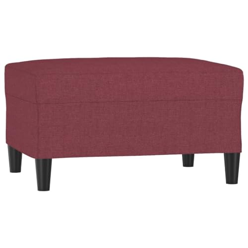 Generico Kangqiling Fußhocker Weinrot 70 x 55 x 41 cm aus Stoff, Rot, 349309 von Generisch