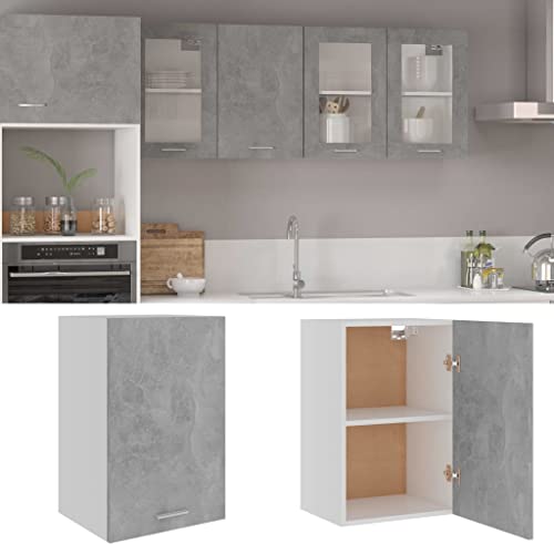 Generico Kangqiling Hängeschrank grau Beton 39,5 x 31 x 60 cm aus mehrschichtigem Holz, Grau, 801256 Generico Kangqiling Hängeschrank grau Beton 39,5 x 31 x 60 cm aus mehrschichtigem Holz, Grau, 801256 von Generisch