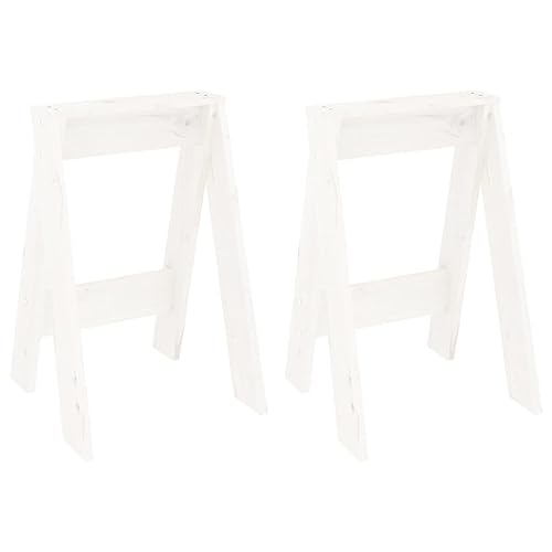 Generico Kangqiling Hocker 2 Stück weiß 40 x 40 x 60 cm aus massivem Kiefernholz 823665 Generico Kangqiling Hocker 2 Stück weiß 40 x 40 x 60 cm aus massivem Kiefernholz 823665 von Generisch