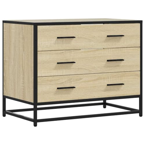 Generico Kangqiling Kommode Eiche Sonoma 70 x 41 x 56 cm aus mehrschichtigem Holz, Braun, 849075 von Generisch