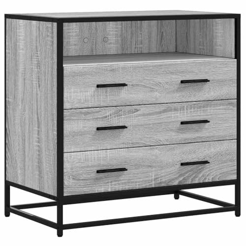 Generico Kangqiling Kommode Grau Sonoma 70 x 41 x 70 cm aus mehrschichtigem Holz, Grau, 849087 von Generisch