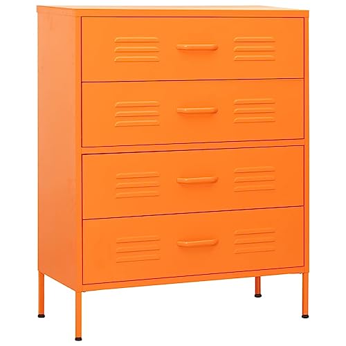 Generico Kangqiling Kommode Orange 80 x 35 x 101,5 cm aus Stahl, Orange, 336201 von Generisch