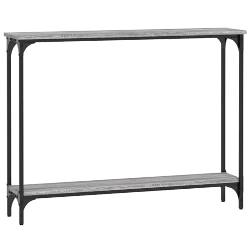 Generico Kangqiling Konsolentisch, Sonoma-Grau, 100 x 22,5 x 75 cm, aus mehrschichtigem Holz, Grau, 834018 von Generisch