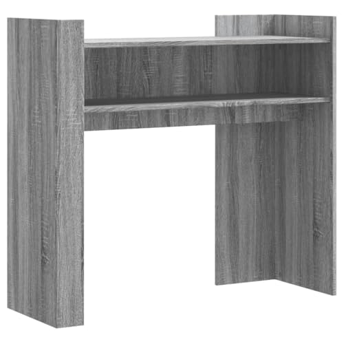 Generico Kangqiling Konsolentisch Eiche Sonoma 100 x 35 x 90 cm aus mehrschichtigem Holz, Grau, 848470 Generico Kangqiling Konsolentisch Eiche Sonoma 100 x 35 x 90 cm aus mehrschichtigem Holz, Grau, 848470 von Generisch