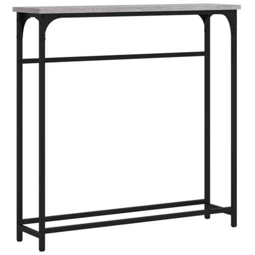 Generico Kangqiling Konsolentisch Grau Sonoma 75 x 19,5 x 75 cm aus mehrschichtigem Holz, Grau, 834138 von Generisch
