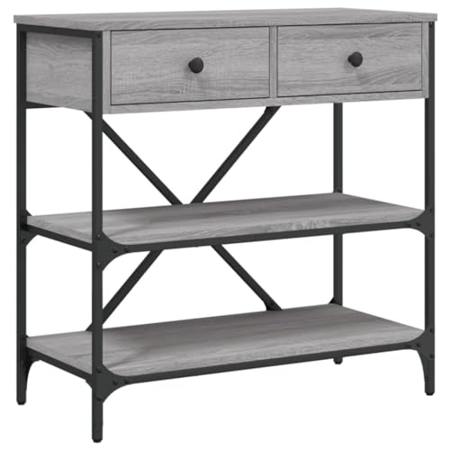 Generico Kangqiling Konsolentisch Grau Sonoma 75 x 34,5 x 75 cm aus mehrschichtigem Holz, Grau, 833411 Generico Kangqiling Konsolentisch Grau Sonoma 75 x 34,5 x 75 cm aus mehrschichtigem Holz, Grau, 833411 von Generisch