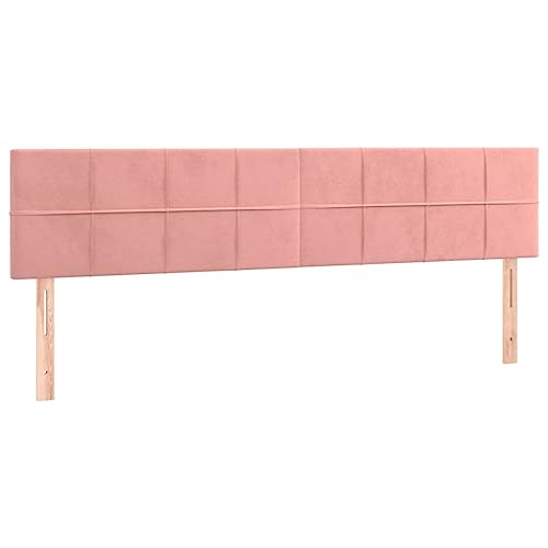 Generico Kangqiling Kopfteil 2 Stück Rosa 90 x 5 x 78/88 cm aus Samt, Rosa, 346087 Generico Kangqiling Kopfteil 2 Stück Rosa 90 x 5 x 78/88 cm aus Samt, Rosa, 346087 von Generisch