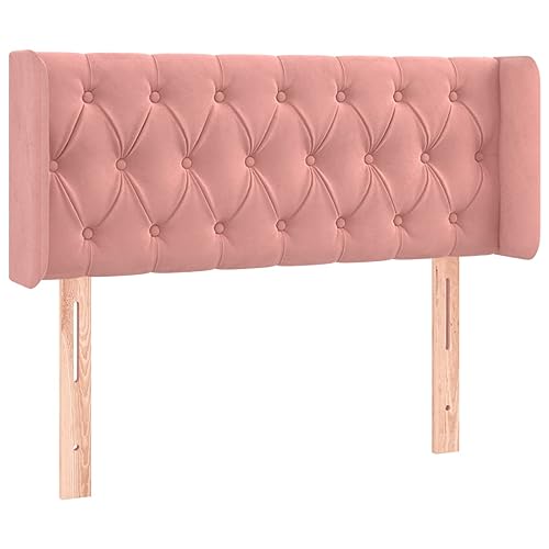 Generico Kangqiling Kopfteil mit Ohr, schwarz, 93 x 16 x 78/88 cm, aus Samt, Rosa, 3119145 Generico Kangqiling Kopfteil mit Ohr, schwarz, 93 x 16 x 78/88 cm, aus Samt, Rosa, 3119145 von Generisch