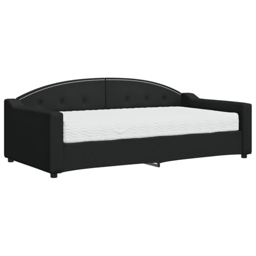 Generico Kangqiling Schlafsofa mit Matratze Schwarz 90 x 190 cm aus Stoff, Schwarz, 3197524 Generico Kangqiling Schlafsofa mit Matratze Schwarz 90 x 190 cm aus Stoff, Schwarz, 3197524 von Generisch