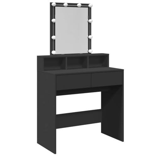 Generico Kangqiling Schminktisch mit LED, schwarz, 80 x 41 x 144,5 cm, 848179 Generico Kangqiling Schminktisch mit LED, schwarz, 80 x 41 x 144,5 cm, 848179 von Generisch