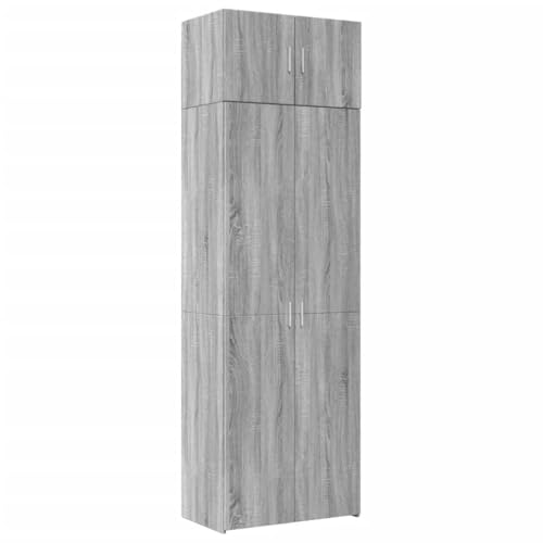 Generico Kangqiling Schrank Grau Sonoma 70 x 42,5 x 225 cm aus Spanplatte, grau, 3281334 von Generisch