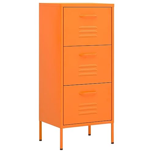 Generico Kangqiling Schrank Orange 42,5 x 35 x 101,5 cm aus Stahl, Orange, 336183 von Generisch
