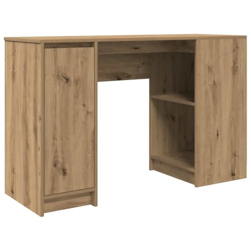 Generico Kangqiling Schreibtisch Eiche Handwerk 120 x 42 x 76 cm aus mehrschichtigem Holz, Braun, 861822 von Generisch