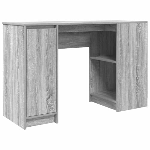 Generico Kangqiling Schreibtisch Grau Sonoma 120 x 42 x 76 cm aus mehrschichtigem Holz, Grau, 861819 von Generisch