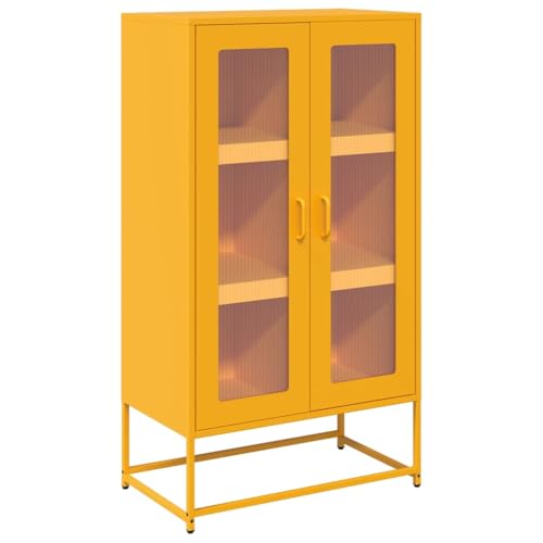 Generico Kangqiling Sideboard Gelb 68 x 39 x 123 cm aus Stahl, Gelb, 853359 von Generisch