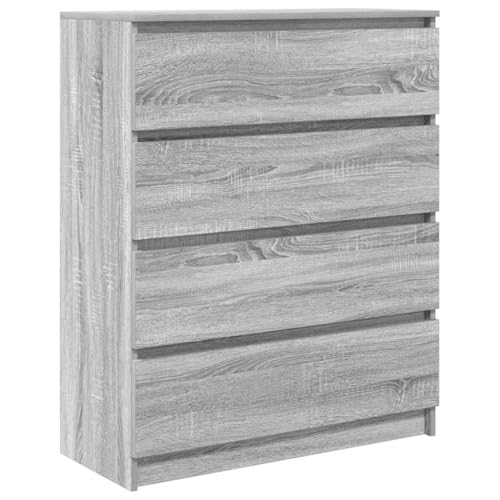 Generico Kangqiling Sideboard Grau Sonoma 80 x 35 x 99 cm aus mehrschichtigem Holz, Grau, 3328485 von Generisch